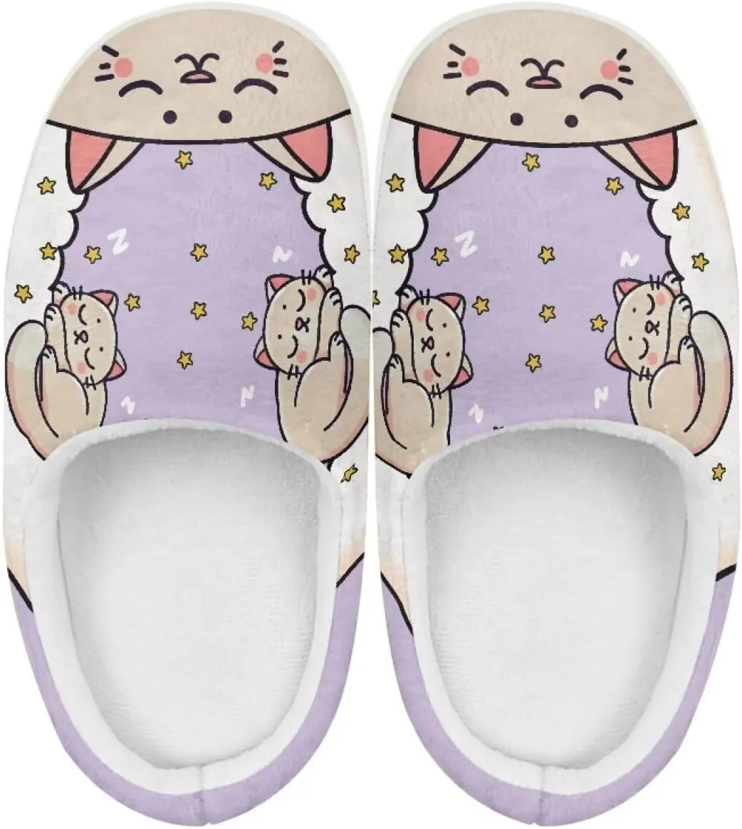 House Slippers for Kids Plush Cotton Slipper Home Indoor Fuzzy Slipper Shoes Warm Non Slip Fleece Plush Slipper Size 9-15
