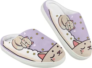 House Slippers for Kids Plush Cotton Slipper Home Indoor Fuzzy Slipper Shoes Warm Non Slip Fleece Plush Slipper Size 9-15