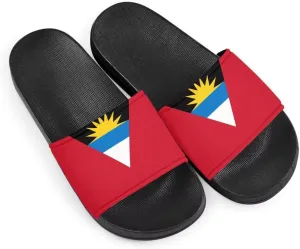 Howilath North American Countries Flag Sandals for Women Comfort Non Slip House Shower Shoes Summer