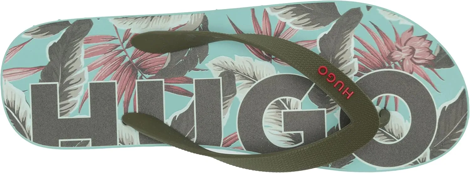 HUGO Men's Bold Logo Flip Flops