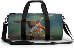 Hunting Flying Wild Cylindrical Gym Bag Travel Duffel Bag with Dry Wet Separated Pocket for Men And Women Overnight Bag Weekender Bag Training Handbag Yoga Bag