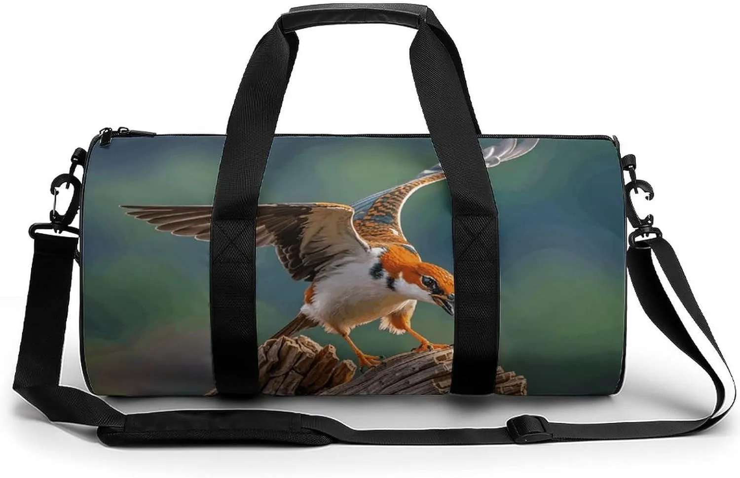 Hunting Flying Wild Cylindrical Gym Bag Travel Duffel Bag with Dry Wet Separated Pocket for Men And Women Overnight Bag Weekender Bag Training Handbag Yoga Bag