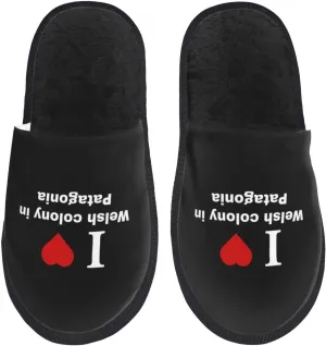 I love Welsh colony in Patagonia Slippers For Women Men Cozy Indoor And Outdoor Slip On Slippers Fuzzy House Shoes