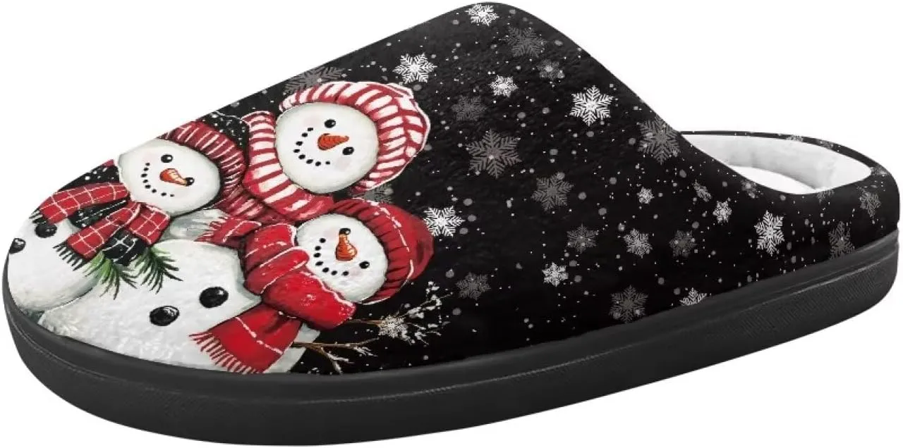 Indoor Home Slippers Kids Toddler Christmas Cozy Slippers Non-Slip Plush Slippers Boys Girls Winter