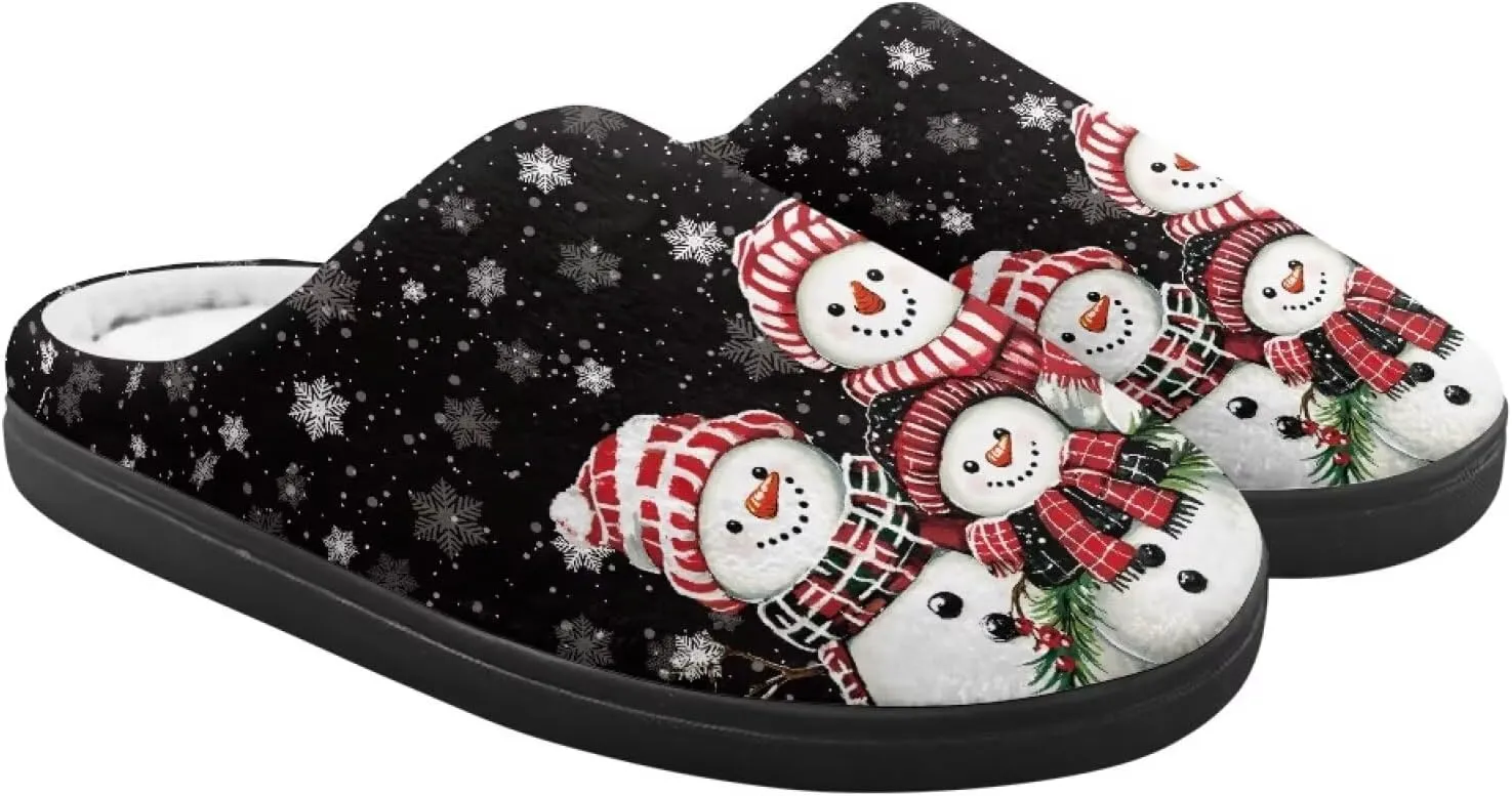 Indoor Home Slippers Kids Toddler Christmas Cozy Slippers Non-Slip Plush Slippers Boys Girls Winter
