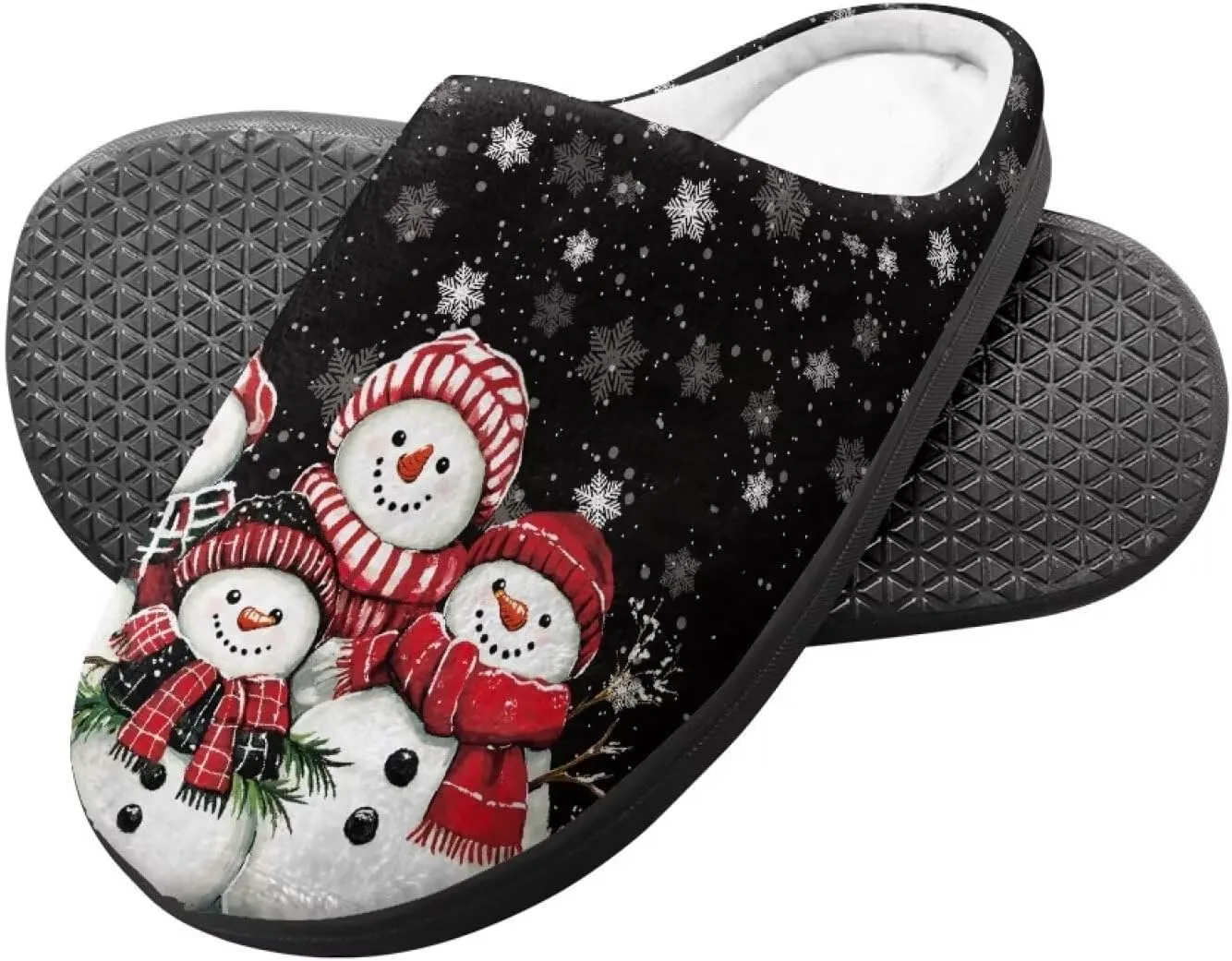 Indoor Home Slippers Kids Toddler Christmas Cozy Slippers Non-Slip Plush Slippers Boys Girls Winter