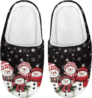 Indoor Home Slippers Kids Toddler Christmas Cozy Slippers Non-Slip Plush Slippers Boys Girls Winter