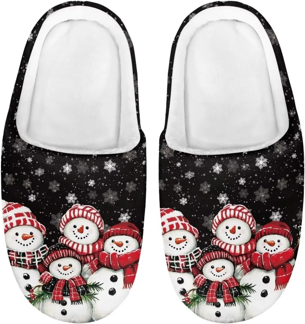 Indoor Home Slippers Kids Toddler Christmas Cozy Slippers Non-Slip Plush Slippers Boys Girls Winter