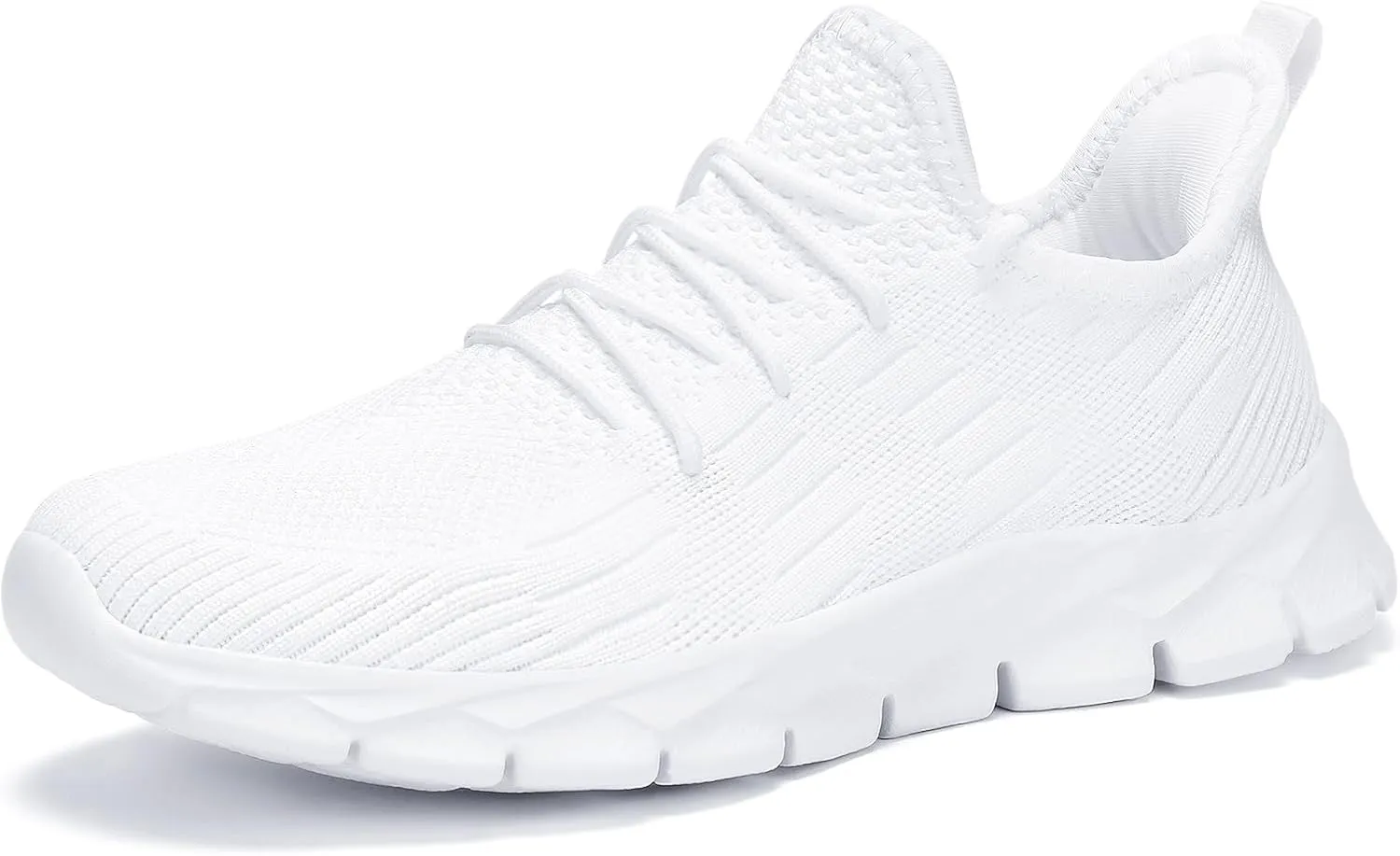 INYO Women's Tennis, Running Shoes - White, US Women's Size, Mesh Upper, Flat Heel, Lace-Up Closure, Round Toe, Casual Style, Athletic Shoe, Moderate Cushioning