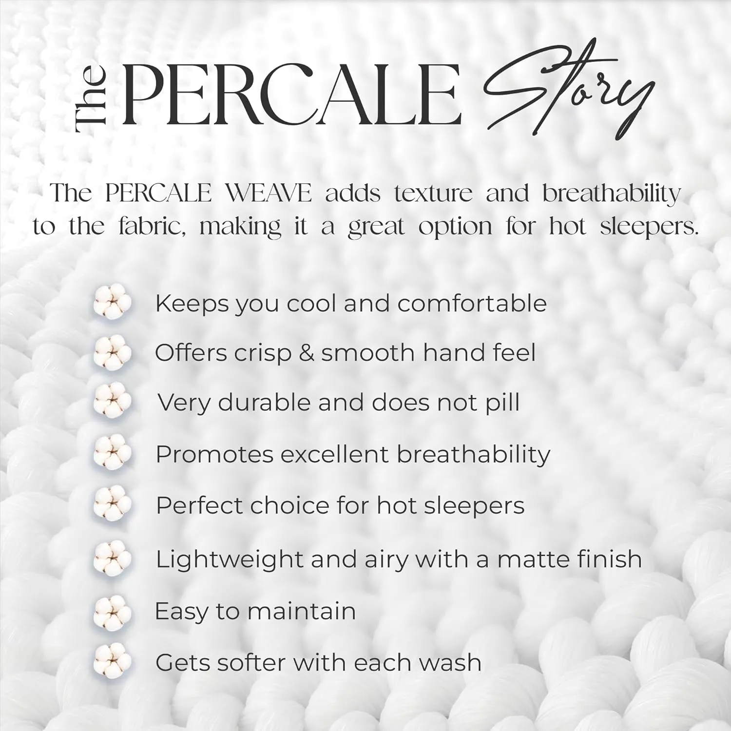 Ivory Sheet Set, Organic Cotton Deep Pockets Sheets for Queen Size Bed, Percale Sheets, Lightweight & Breathable, Easy Fit, Cool & Crisp