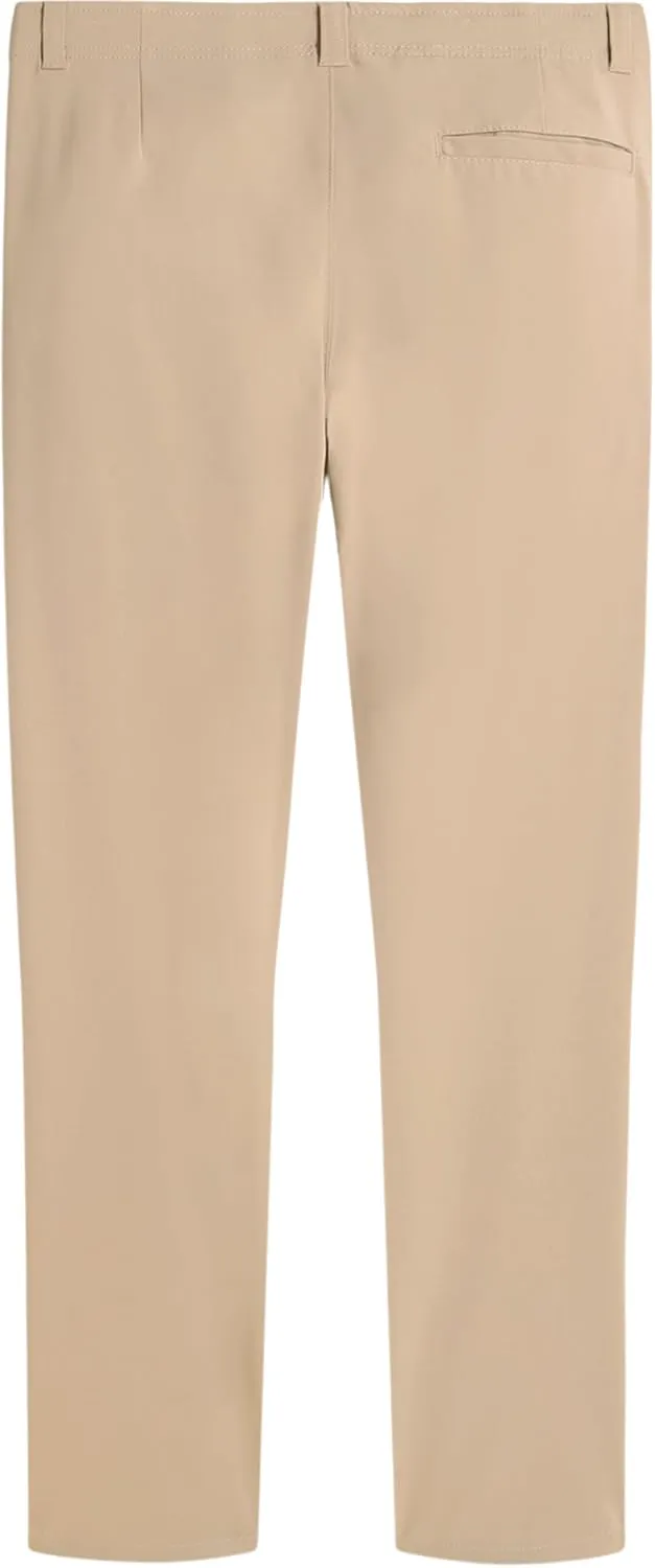 IZOD Boys' School Uniform Performance Khaki Pant, Flat Front & Comfortable Waistband