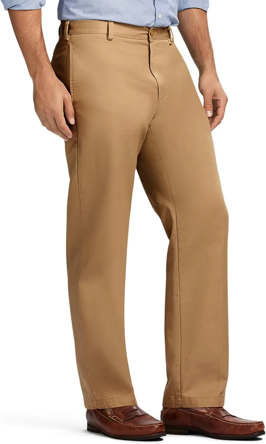 IZOD Men's American Chino Flat Front Classic Fit Pant