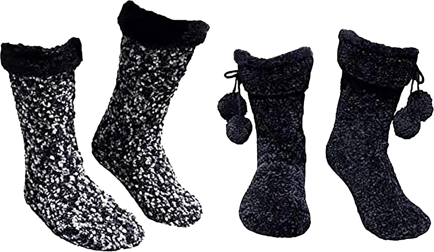 Jane & Bleecker 2 Pair Slipper Socks for Ladies
