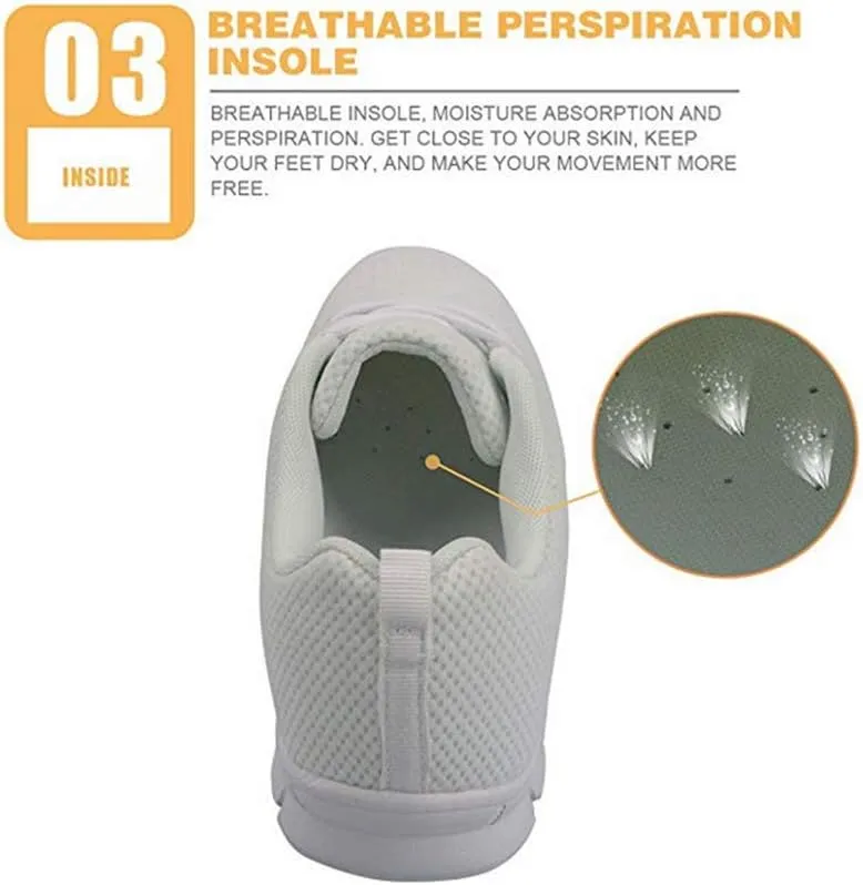 Jeiento Women Trainers Sports Running Shoes Causal Travel Walking Flat Shoe Lace-up Breathable for Lady Teenager Girls
