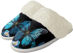 Jeiento Women's Indoor Bedroom Slipper for Women, Butterfly Print House Shoe