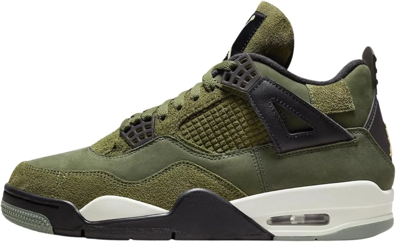 Jordan Mens Air 4 Craft Medium Olive - Medium Olive/Pale Vanilla-Cargo Khaki-Black-Sail - Size 12