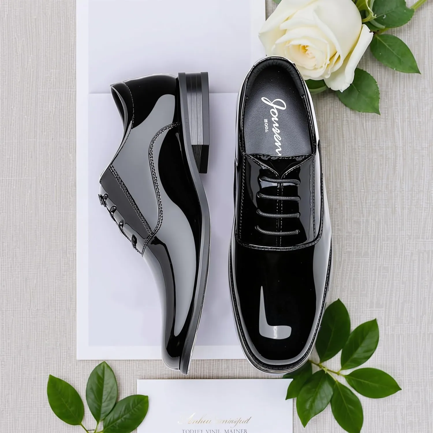Jousen Mens Dress Shoes Formal Business Oxford Shoes for Men Tuxedo Dress Shoes for Men