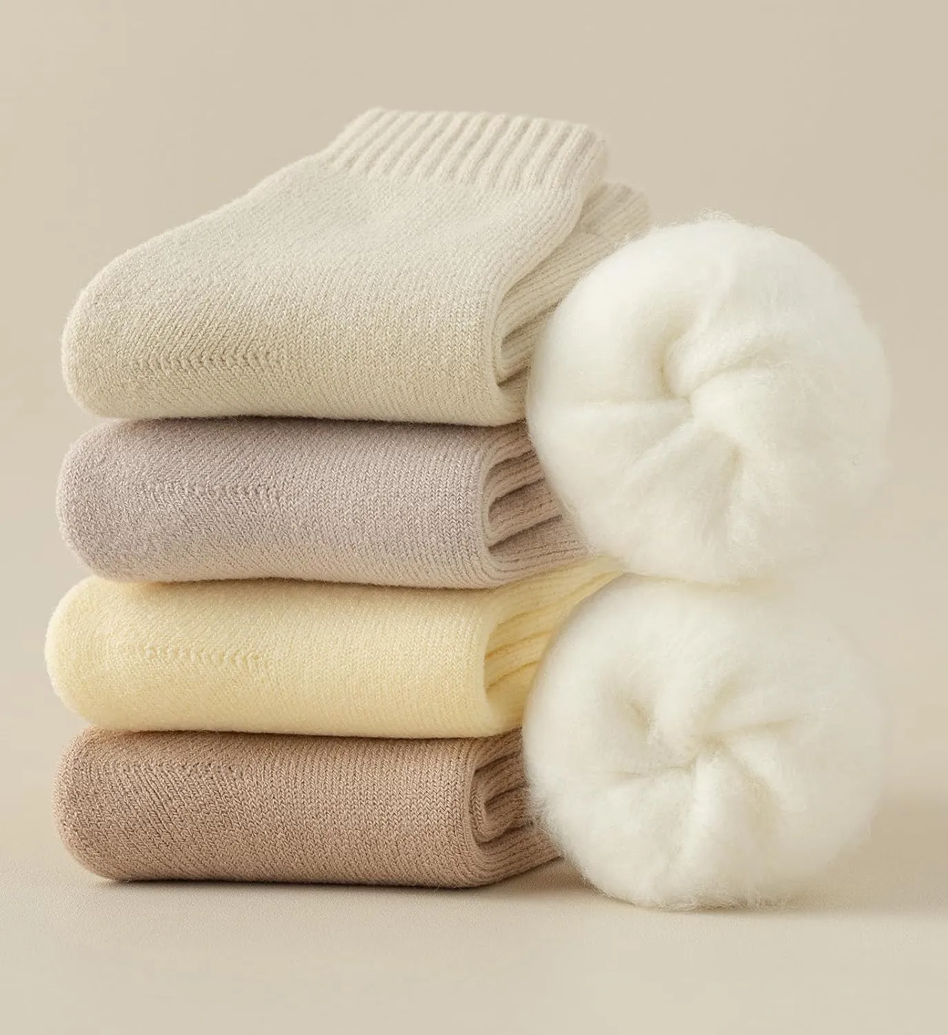 KANAV 7 Pairs Warm Winter Socks for Women Thick Thermal Boot Socks Comfy Slouchy Fuzzy Slipper Socks Cozy Chunky Ankle Socks