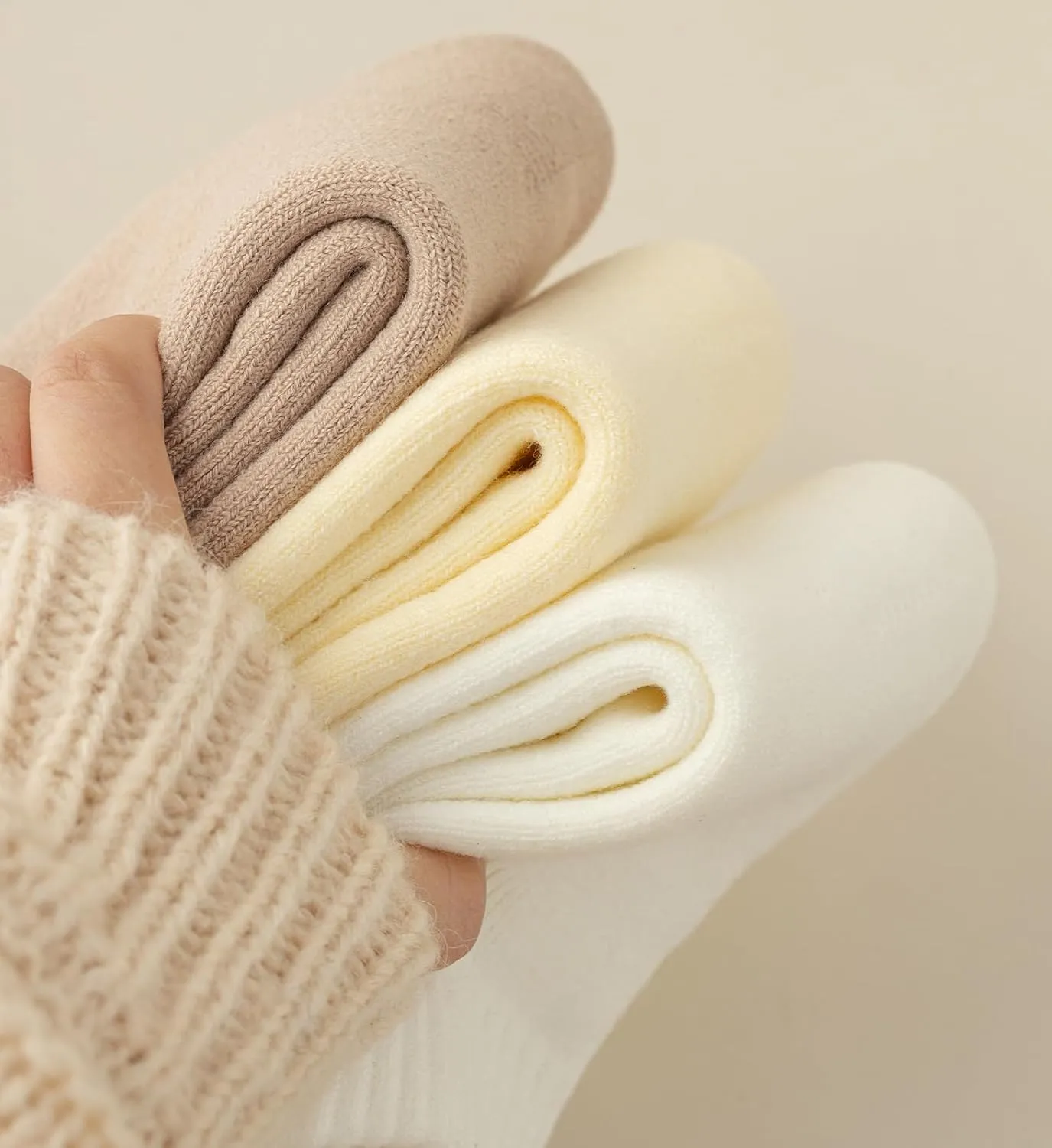 KANAV 7 Pairs Warm Winter Socks for Women Thick Thermal Boot Socks Comfy Slouchy Fuzzy Slipper Socks Cozy Chunky Ankle Socks