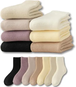 KANAV 7 Pairs Warm Winter Socks for Women Thick Thermal Boot Socks Comfy Slouchy Fuzzy Slipper Socks Cozy Chunky Ankle Socks