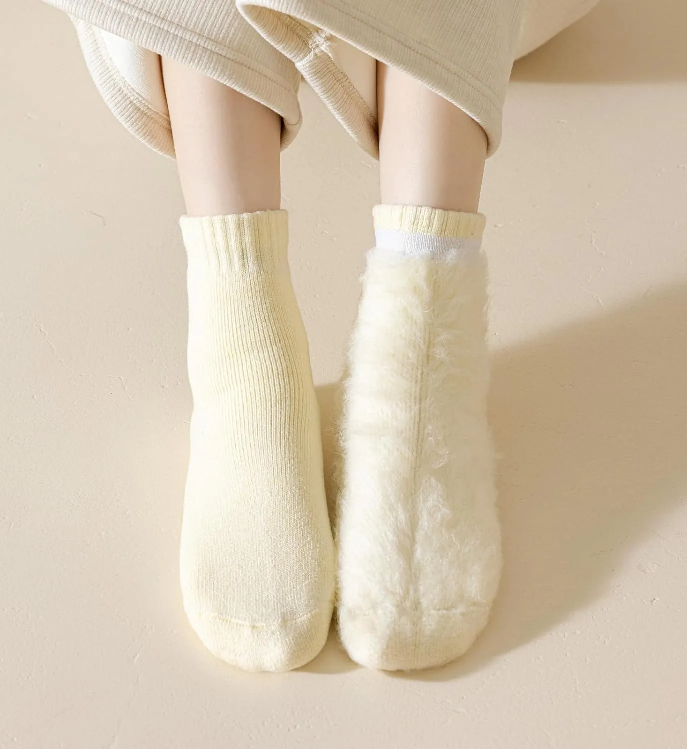 KANAV 7 Pairs Warm Winter Socks for Women Thick Thermal Boot Socks Comfy Slouchy Fuzzy Slipper Socks Cozy Chunky Ankle Socks