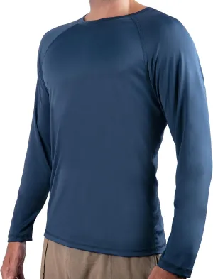Kanu Surf Men's Rash Guard Long Sleeve Swim Shirts for Men SPF UPF 50 Sun Protection Fishing and Running Shirt