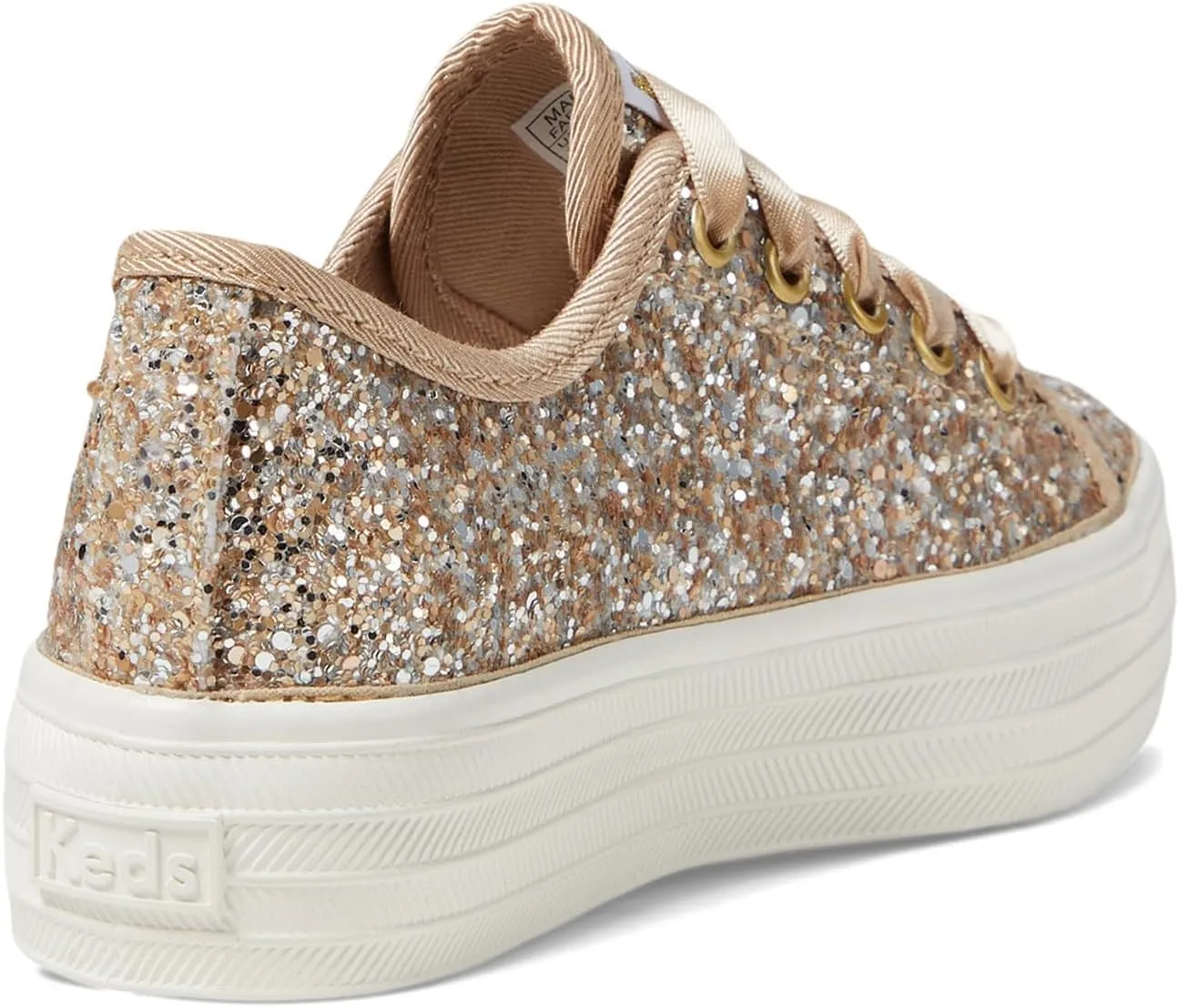 Keds Girl's Triple Up Glitter Celebrations (Little Big Kid) Sneaker
