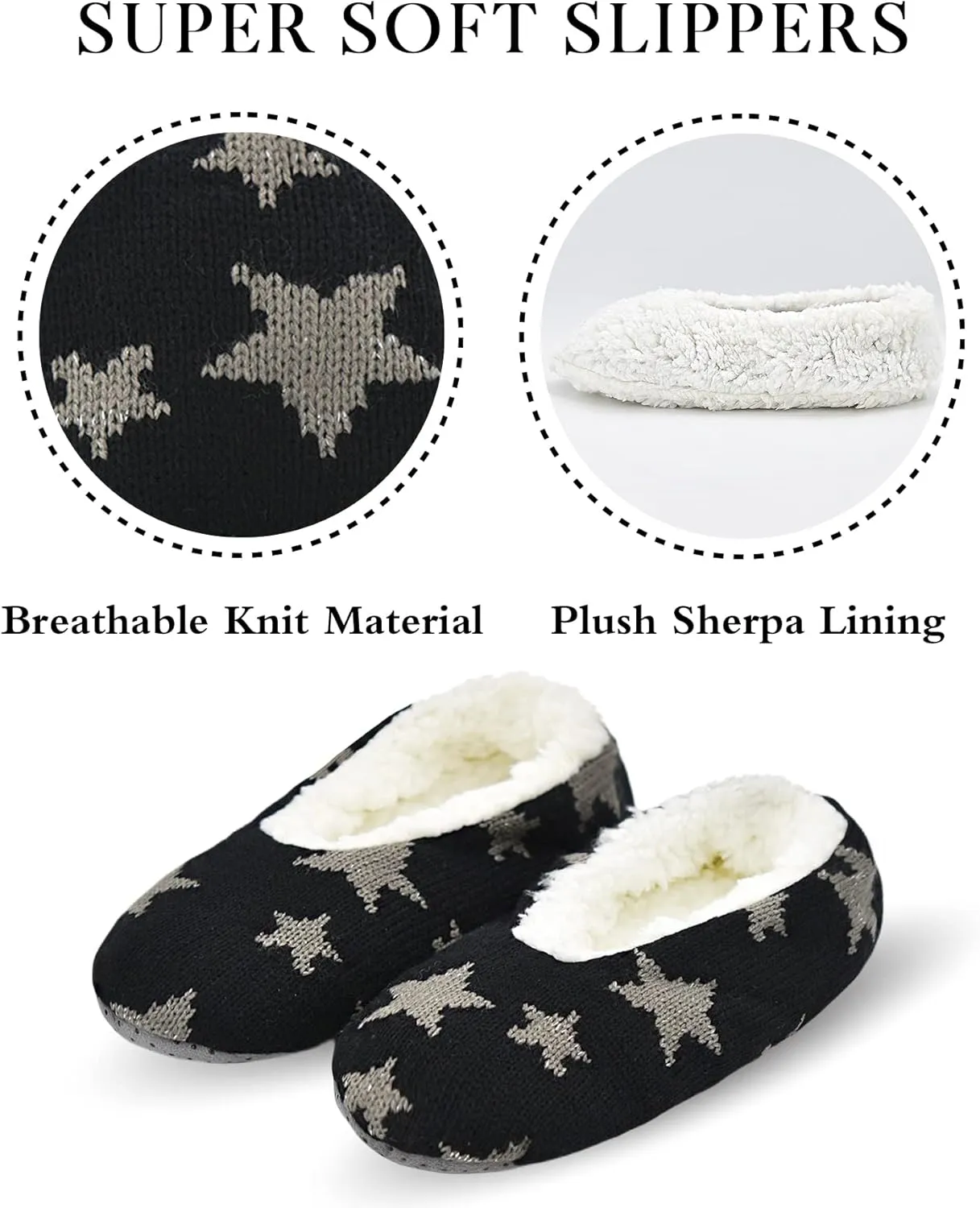 Keyela Slipper Socks for Women Grippers- House Slippers for Women Indoor -Non Slip Socks- Fuzzy Cute Animal Women's/Ladies Slippers-Holiday Gifts for Her/Mother's