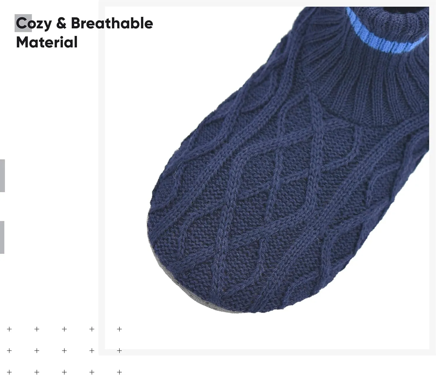 Keyela Slipper Socks Soft Cozy Thick House Indoor Boot Sock Shoes with Anti-Skid Bottom Soles for Men's