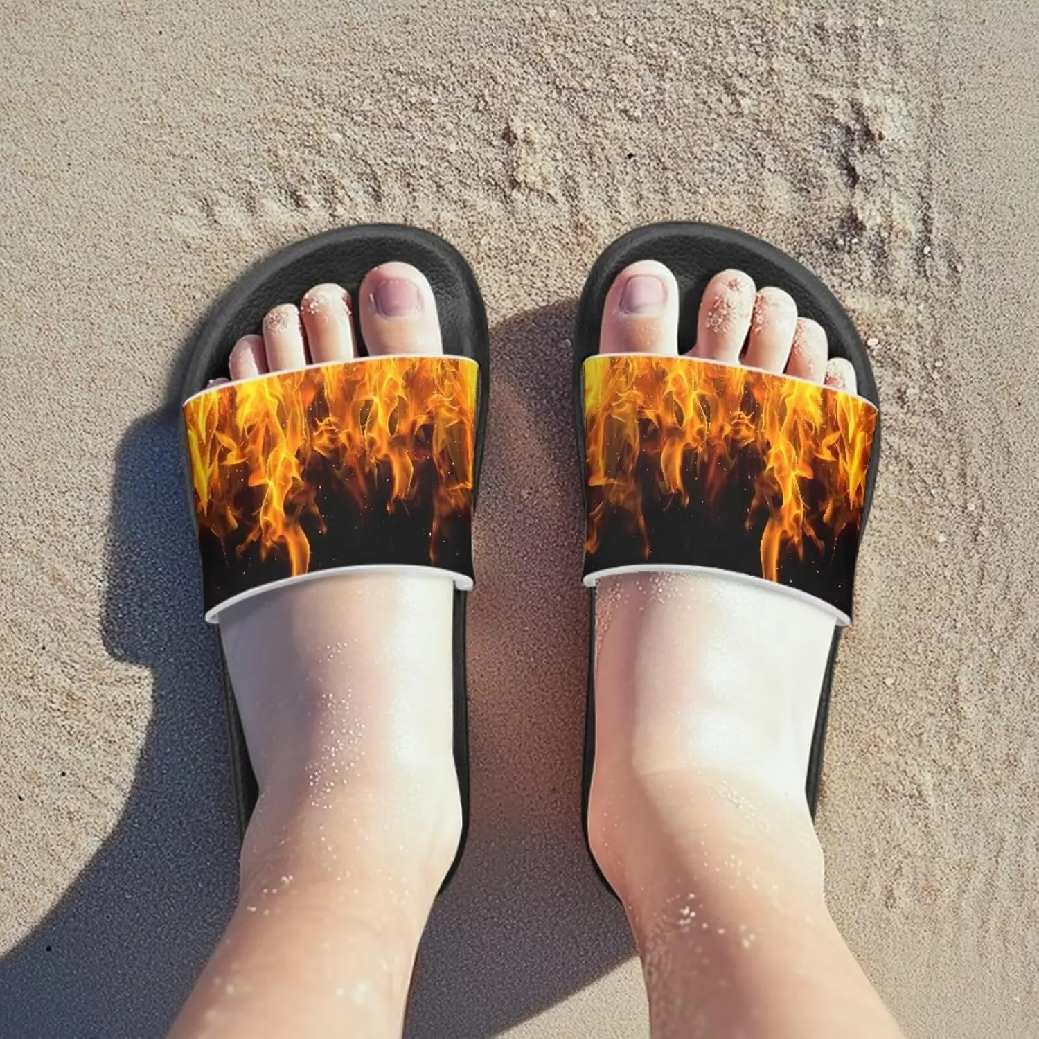 Kids Sandals Boys Quick Drying Bathroom Shower Sandal Summer Beach Pool Slippers with Non-Slip Sole