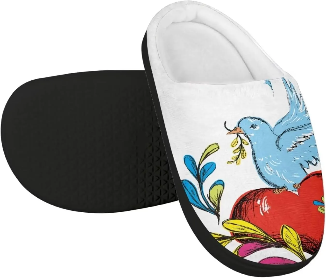 Kids Slip-On House Slipper Fuzzy Soft Non-Slip Outdoor Slippers Warm Comfortable Fluffy Slippers for Toddler US 9-15