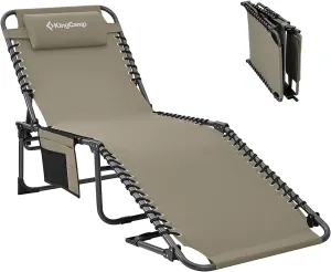 KingCamp Folding Outdoor Chaise Lounge