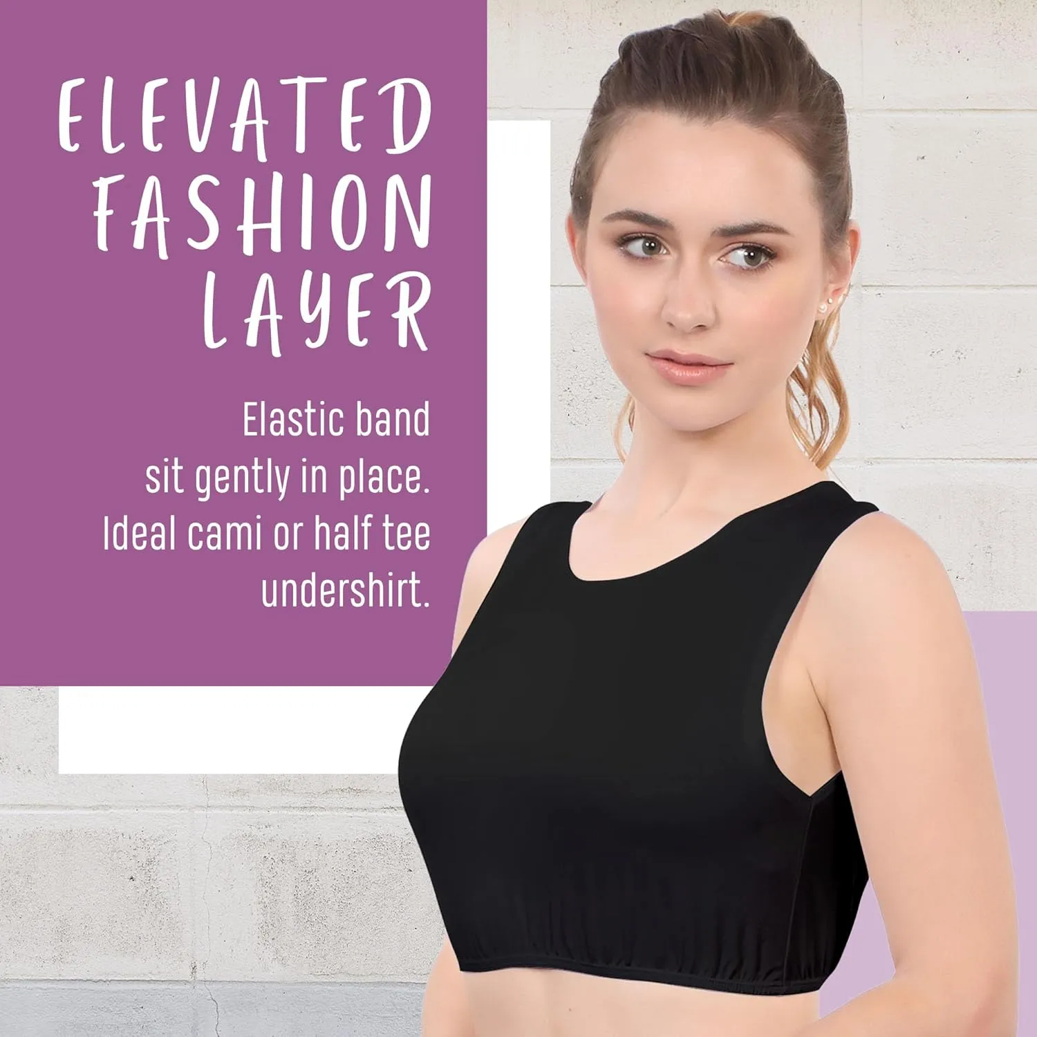 Kosher Casual Modest High Neck Crop Tank, Women’s Sleeveless Full Shoulder Top