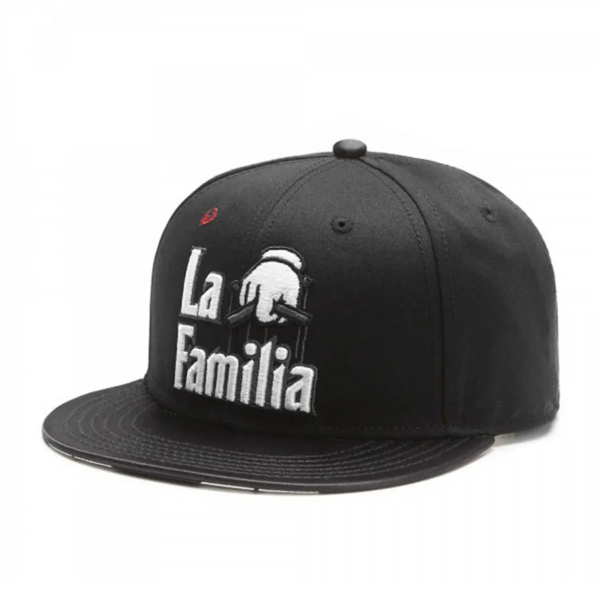 La Familia breathable flat brim snapback cap