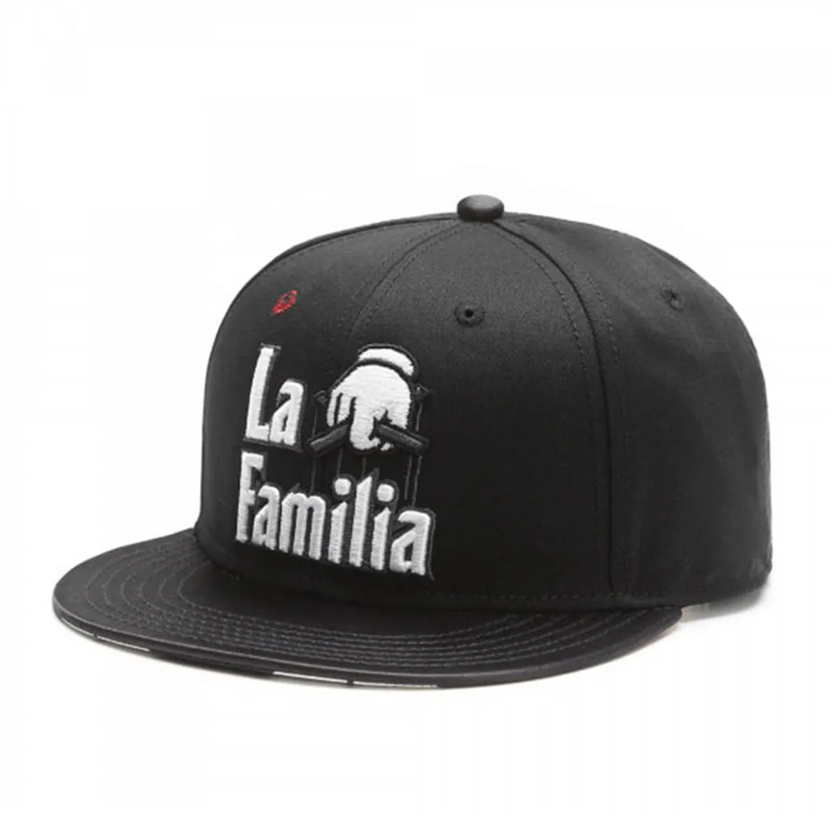 La Familia breathable flat brim snapback cap