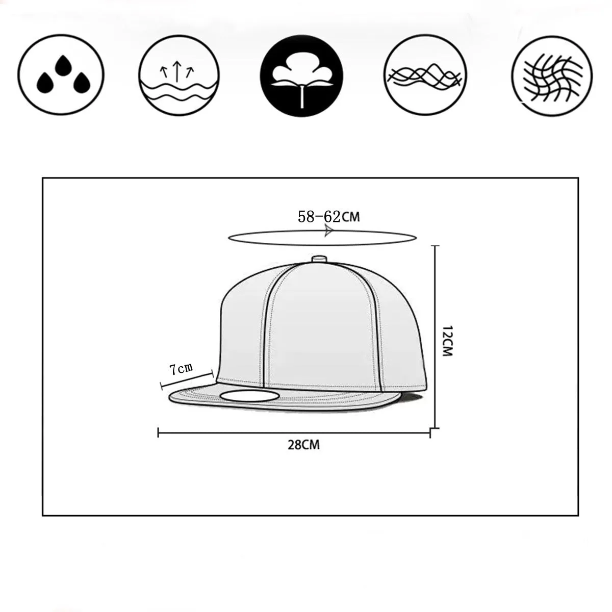 La Familia breathable flat brim snapback cap