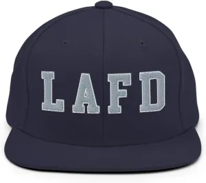 LAFD Los Angeles Fire Department Embroidered Flat Brim Bill Snapback Hat