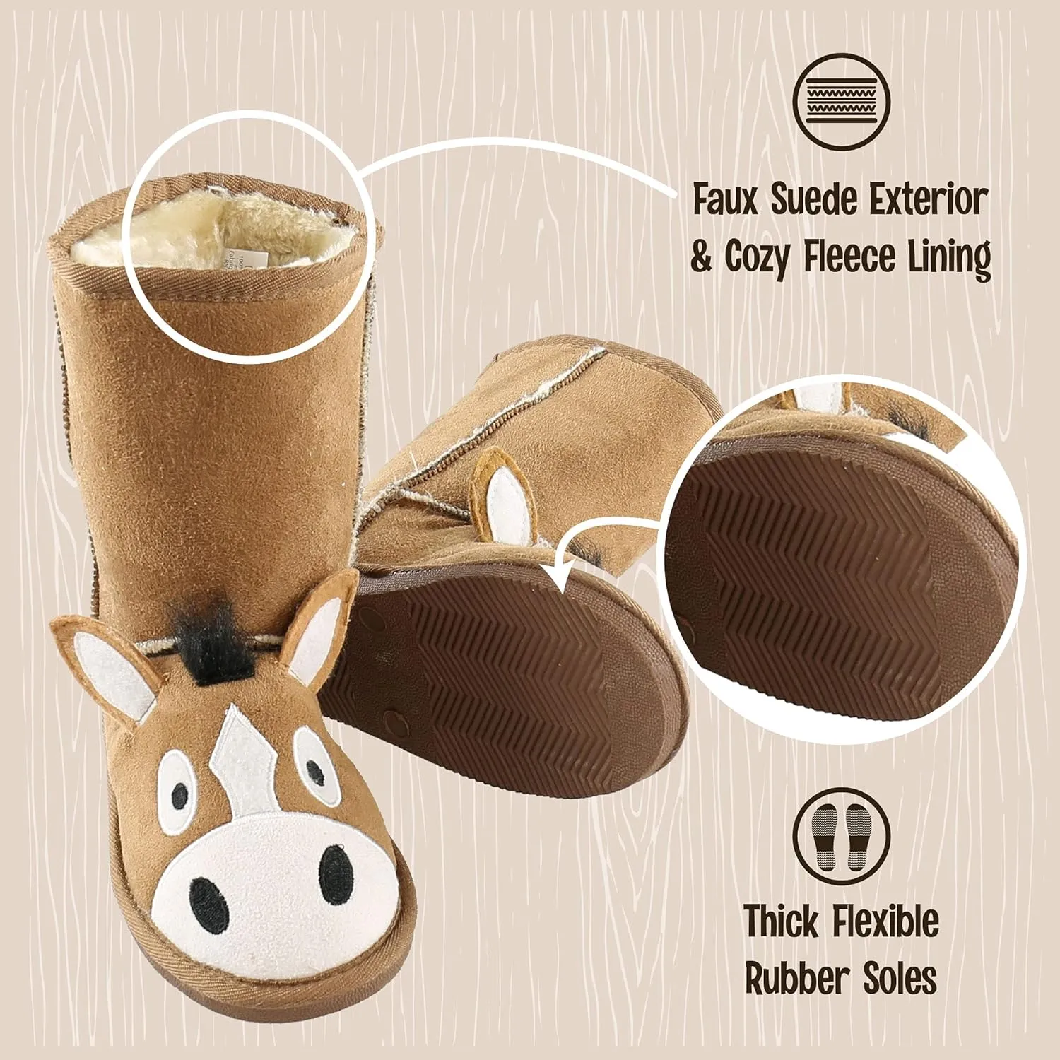Lazy One Animal Slipper Boots for Kids, Cozy Children's Slippers