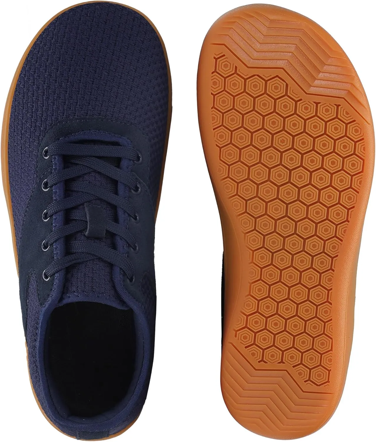 LCGJR Men's Wide Toe Box Shoes Minimalist Barefoot Walking Shoes Extra Wide Width Zero Drop Shoes Lightweight Breathable Sneakers