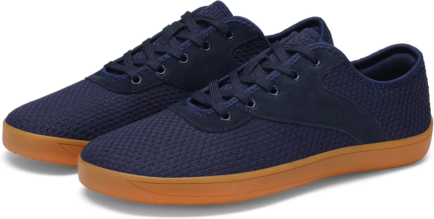 LCGJR Men's Wide Toe Box Shoes Minimalist Barefoot Walking Shoes Extra Wide Width Zero Drop Shoes Lightweight Breathable Sneakers