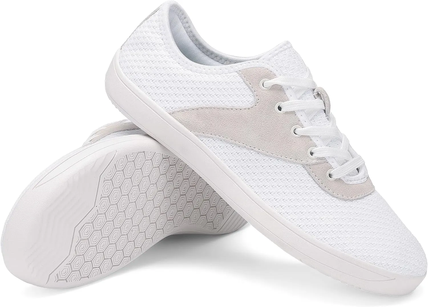 LCGJR Men's Wide Toe Box Shoes Minimalist Barefoot Walking Shoes Extra Wide Width Zero Drop Shoes Lightweight Breathable Sneakers