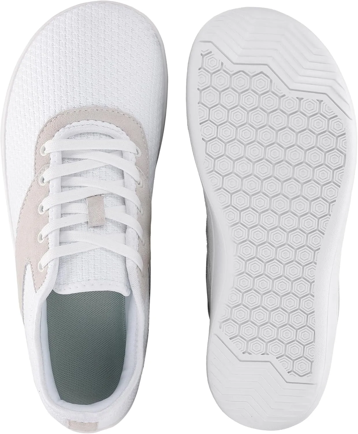 LCGJR Men's Wide Toe Box Shoes Minimalist Barefoot Walking Shoes Extra Wide Width Zero Drop Shoes Lightweight Breathable Sneakers