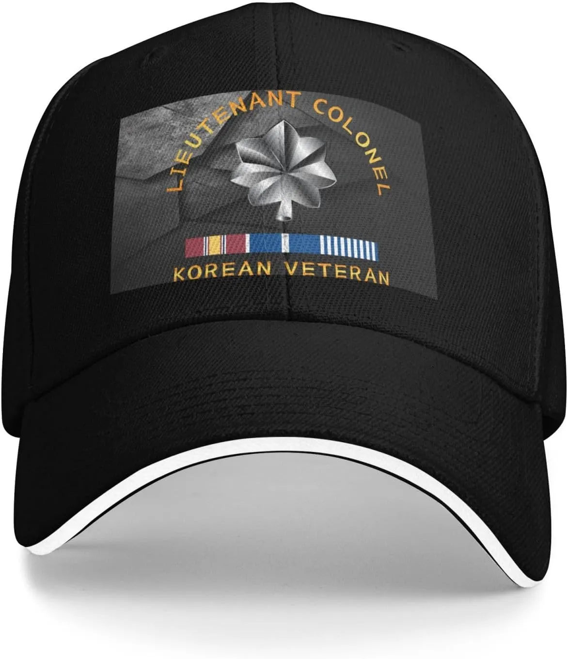 Lieutenant Colonel Korean Veteran Airflow Sandwich Baseball Cap - Adjustable for Men and Women Comfortable Dad Hat Black25