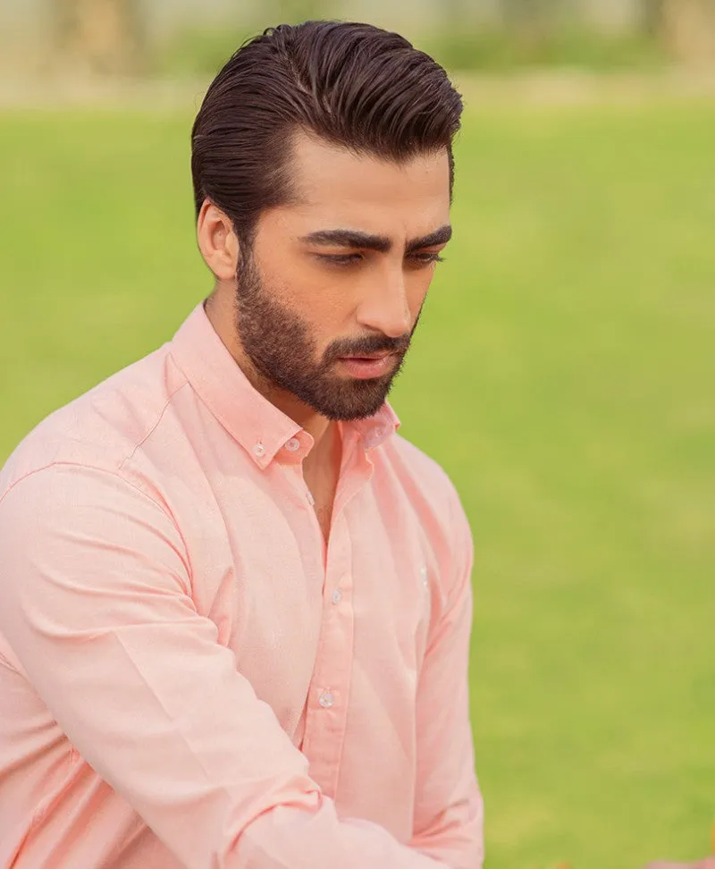 Light Orange Oxford Shirt (Modern Fit)