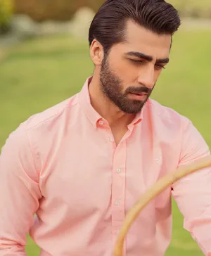 Light Orange Oxford Shirt (Modern Fit)