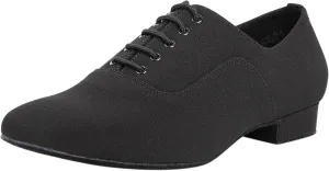 Linodes Breathable Oxford Men's Latin Dance Shoes 1 Inch Leather Sole Ballroom Salsa Tango Waltz Character Shoe