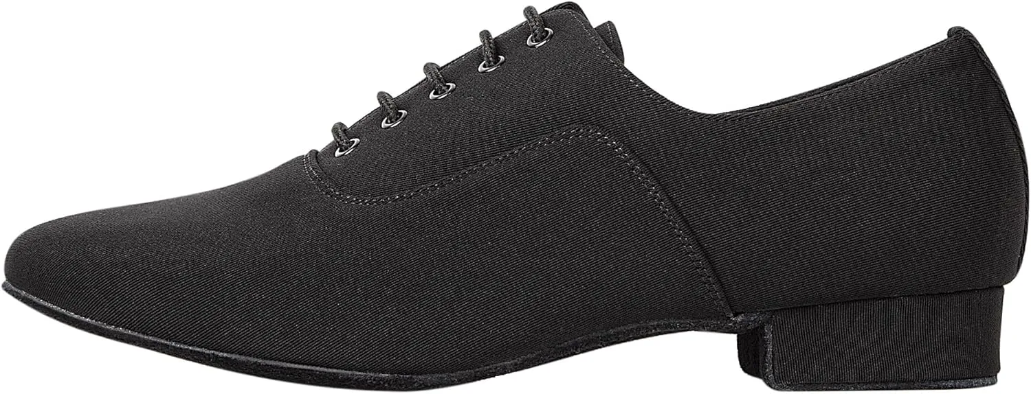 Linodes Breathable Oxford Men's Latin Dance Shoes 1 Inch Leather Sole Ballroom Salsa Tango Waltz Character Shoe
