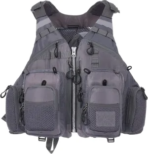 Lixada Fly Fishing Vest Fishing Jacket Breathable Polyester Mesh Design Fishing Vest