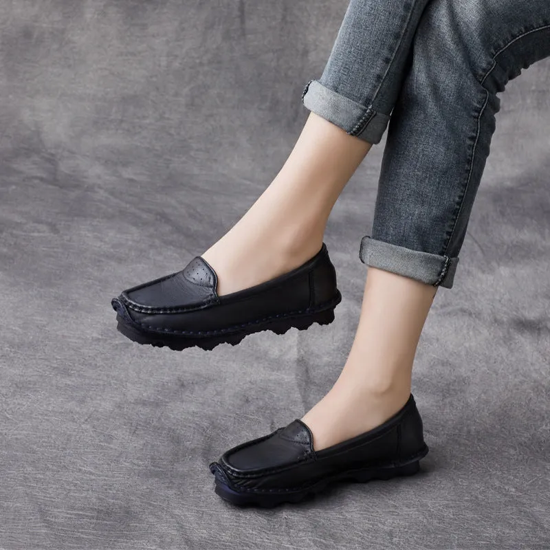 Loafers Shoes for Comfortable Soft Soled Leather Handmade