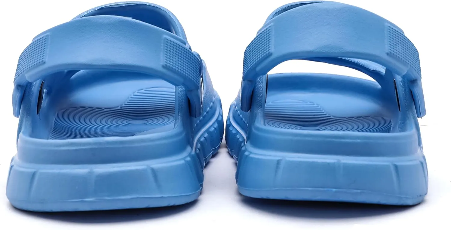 LONSOEN Kids Summer Clogs Boys Girls Slide Sandals Adjustable Toddler Indoor Outdoor Slippers Children Beach Pool Shoes